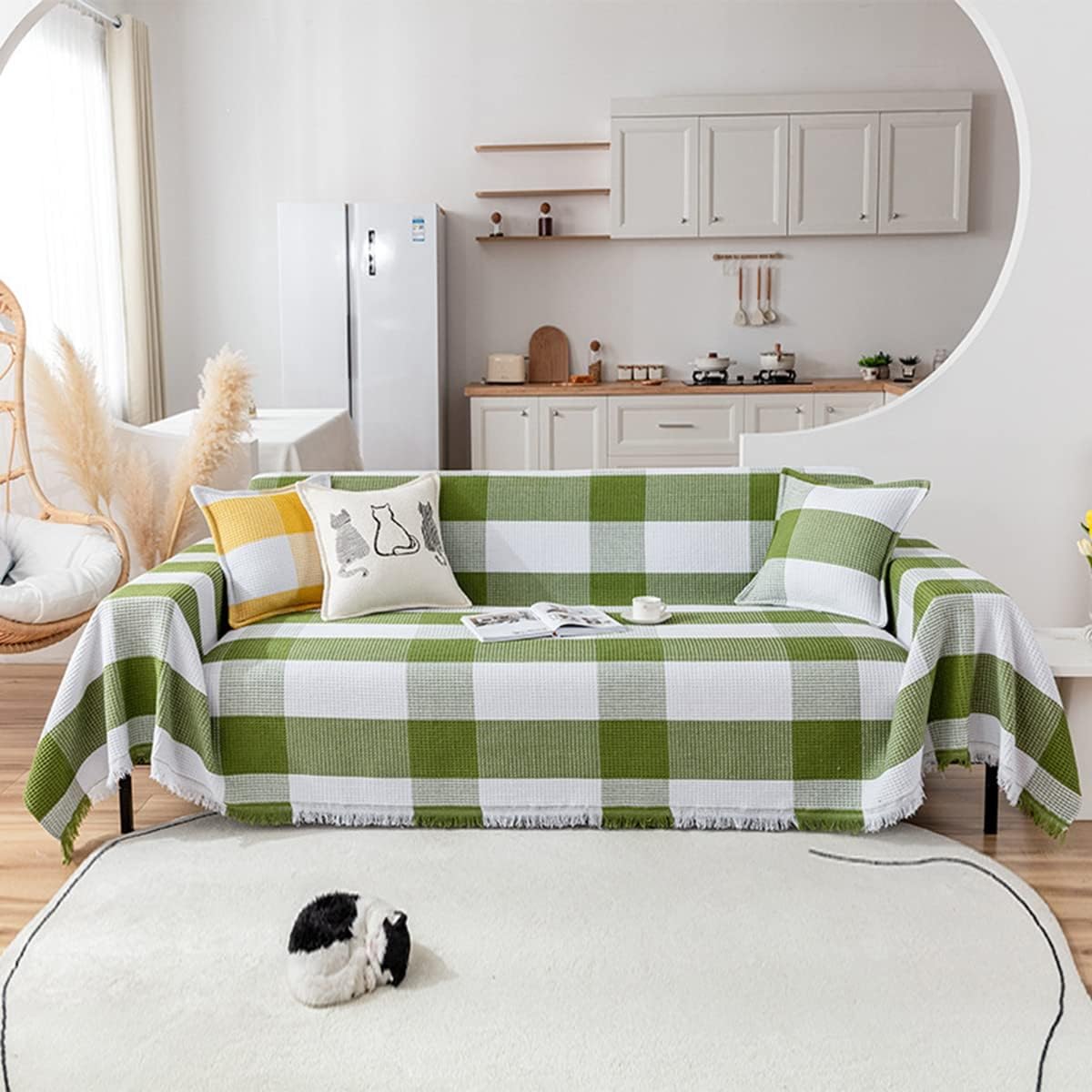 「Tuokus」ソファーカバー 肘付き 一人掛け 二人掛け 三人掛け 肘あり ソファパッド ソファカバー ペットの引っかき傷防止 クッション ソファー スリップ 洗える 防水 防塵 無地 大きいサイズ より厚く SFJ-19 クッション