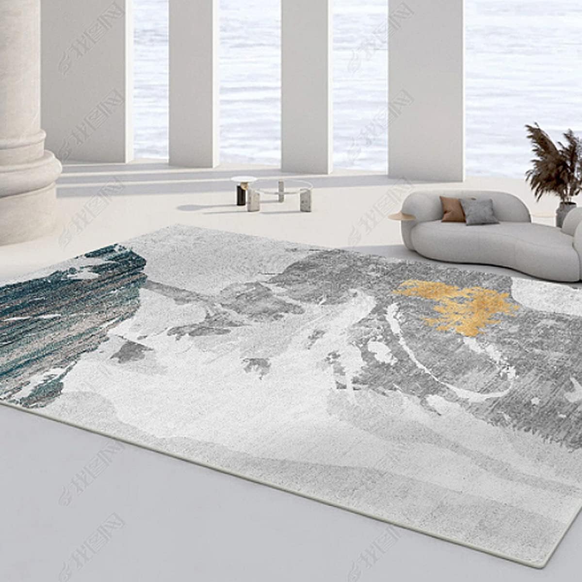 Frisence カーペット ラグマット 絨毯 厚手 防寒 床暖房対応 滑り止め付き 洗える 低ホコリ 防ダニ インテリア ホットカーペット対応 お手入れ簡単 耐久性 耐摩耗性 防音機能 FRIDT50