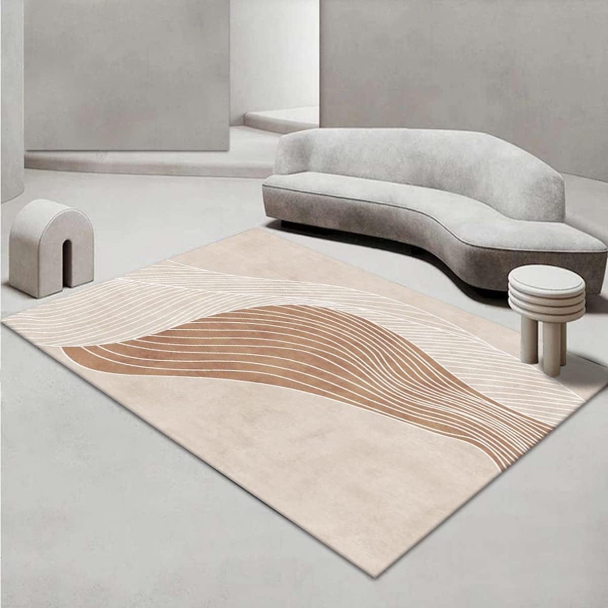 Frisence カーペット ラグマット 絨毯 厚手 防寒 床暖房対応 滑り止め付き 洗える 低ホコリ 防ダニ インテリア ホットカーペット対応 お手入れ簡単 耐久性 耐摩耗性 防音機能 FRIDT54