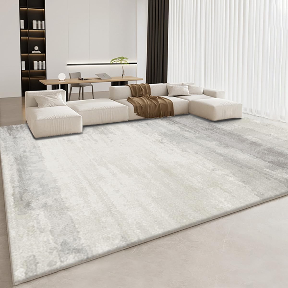 Frisence カーペット ラグマット 絨毯 厚手 防寒 床暖房対応 滑り止め付き 洗える 低ホコリ 防ダニ インテリア ホットカーペット対応 お手入れ簡単 耐久性 耐摩耗性 防音機能 FRIDT27