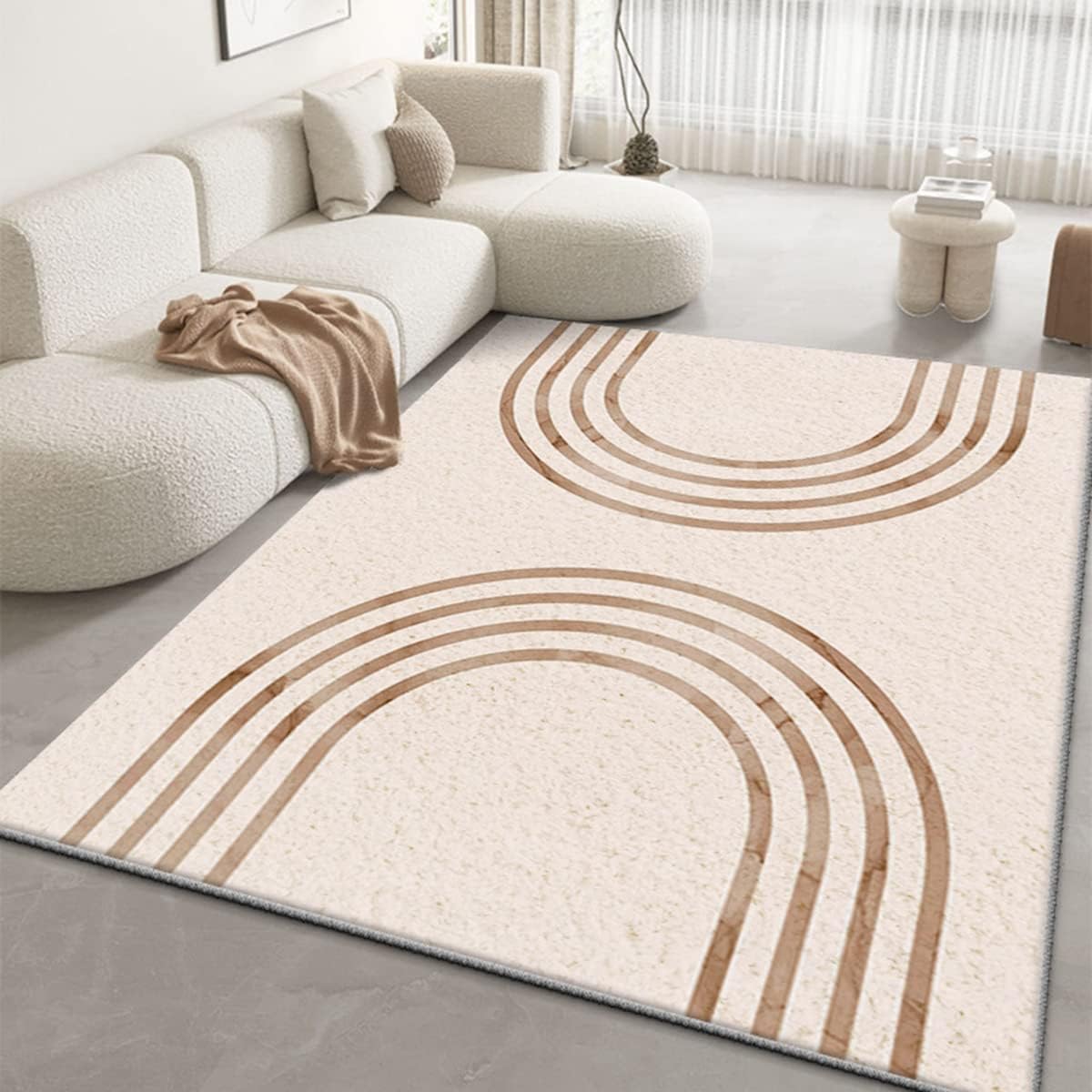 「Tuokus」ラグ カーペット シャギーラグ 洗える ふわふわ 絨毯 厚手 ラグマット 3畳4畳5畳6畳 ホットカーペット&床暖房で使用可能 洗える 模造カシミアラグ 消臭 厚い滑り止め付き サラサラ Fj-112