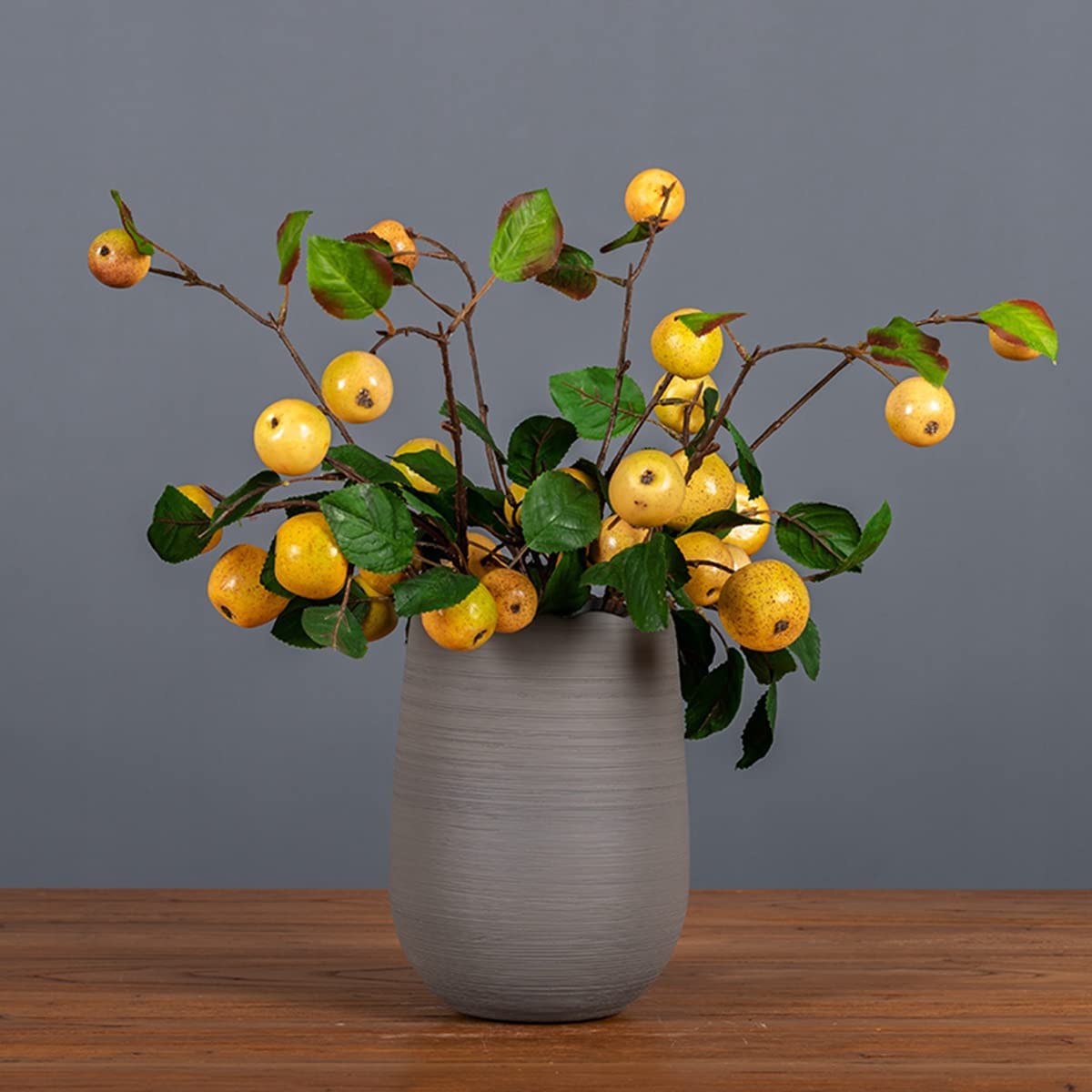 「Tuokus」人工観葉植物 造花 りんご アップル 手作り フラワーアレンジメント 枯れない花 フェイクグリーン インテリア おしゃれ グリーン デコレーション 枯れない 本物 FZHj01癒しの 1つ:48*20cm(約)