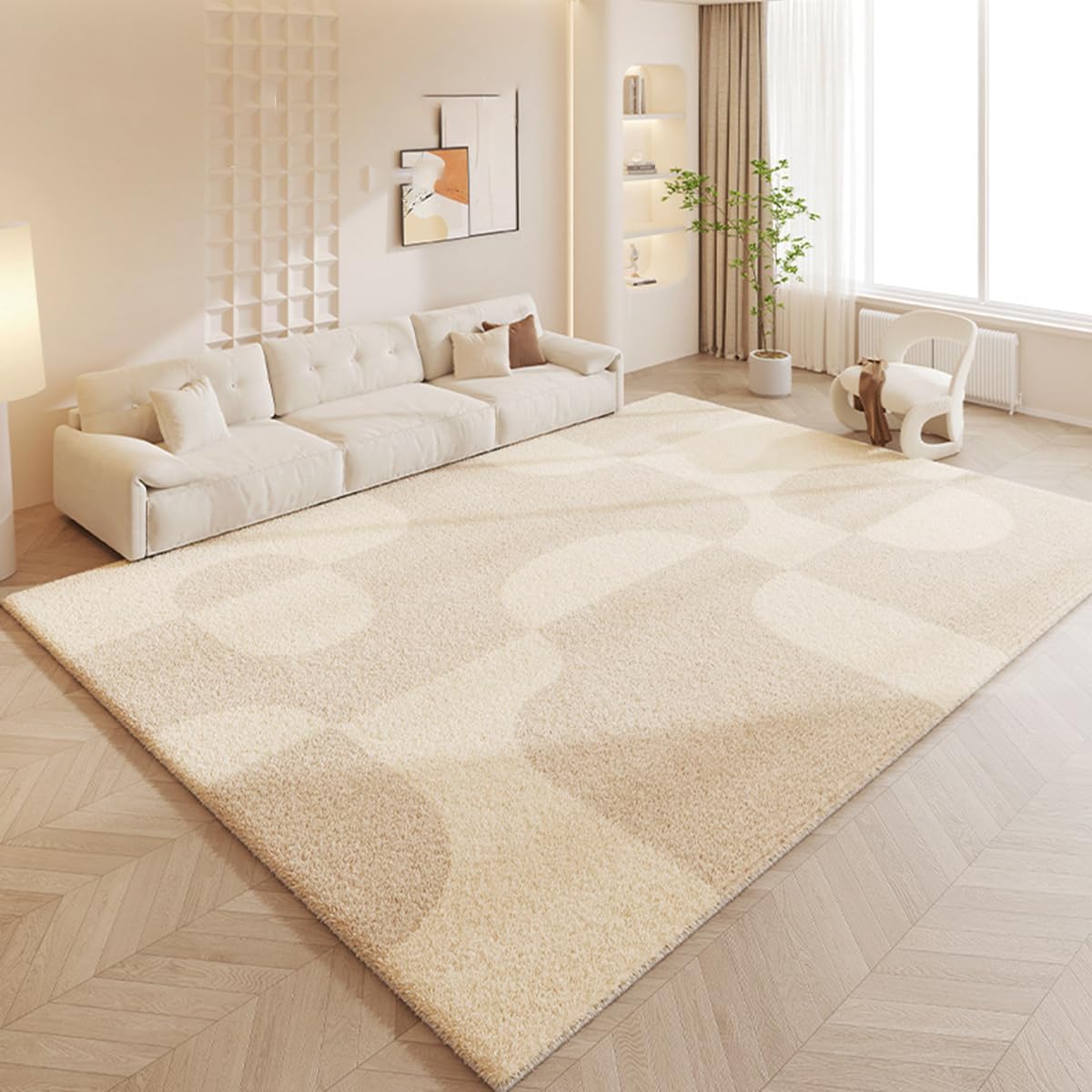 Frisence カーペット ラグマット 絨毯 厚手 防寒 床暖房対応 滑り止め付き 洗える 低ホコリ 防ダニ インテリア ホットカーペット対応 お手入れ簡単 耐久性 耐摩耗性 防音機能 FRIDT21A