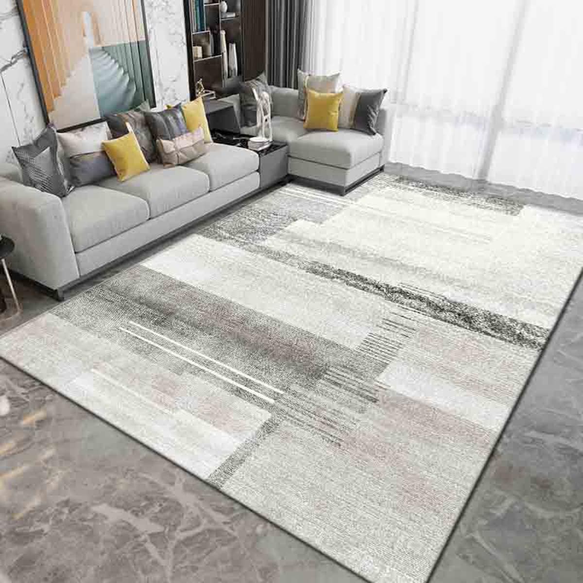 「Tuokus」カーペット おしゃれ リントフリー ラグ じゅうたん かわいい 洗える ラグマット 3畳4畳5畳6畳 防ダニ センターカーペット 抗菌 消臭 滑り止め付き オールシーズン対応 厚さ8mm YHDT25 200*300cm