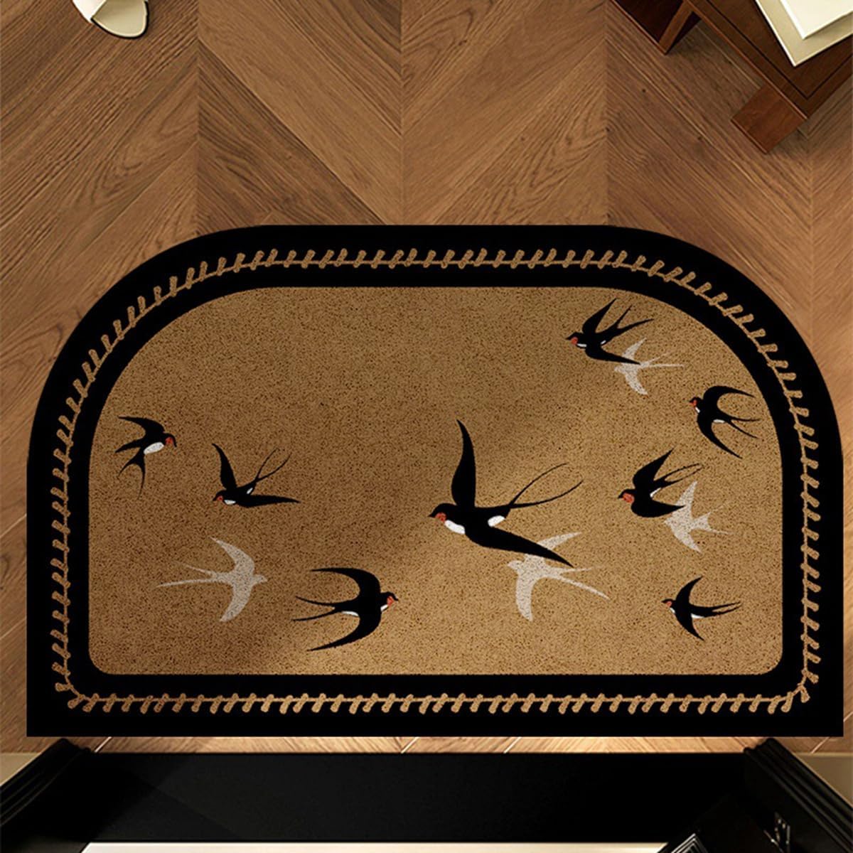 「Tuokus」玄関マット ドアマット 泥落としマット フロアマット マット キッチンマット タイルカーペット 床マット 屋外 滑り止め 耐磨耗性 速乾 吸水 洗える 店舗 飲食店 オフィス 事務所 XGDianj64X 45*75cm