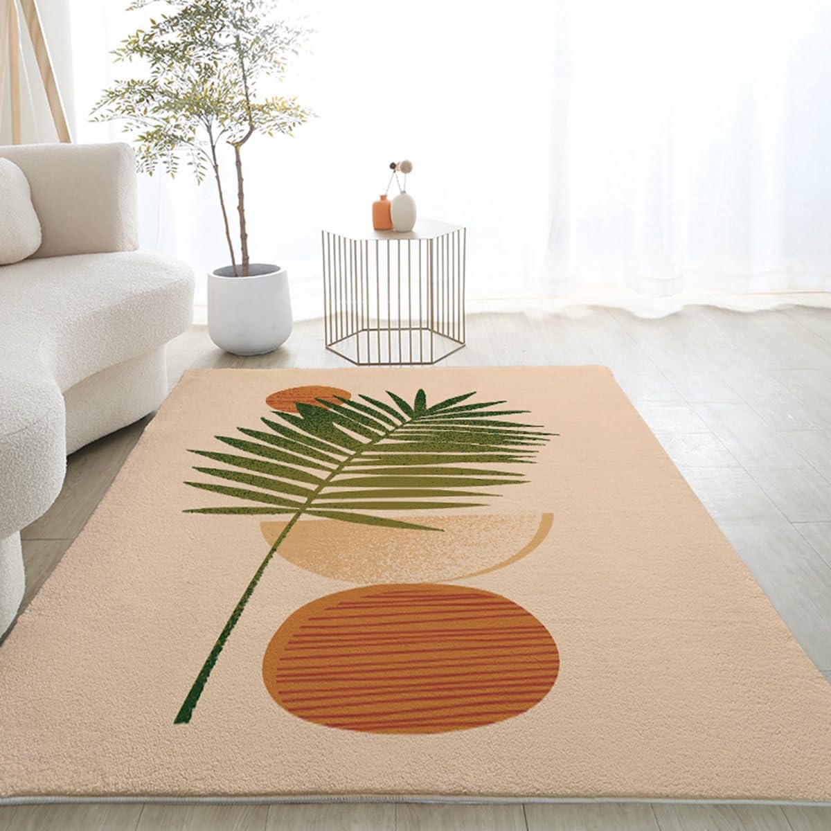 「ORRMALL」カーペット ラグマット ラグ 滑り止め付き センターカーペット 模造カシミヤ 3畳4畳5畳6畳 厚み 長方形 絨毯 抗菌防臭 防ダニ 床暖房対応 シャギーラグ 絨毯 滑り止め付き ふわふわ サラサラ 長方形 カラフルパターン ORFYR-33(120*160cm約1畳)