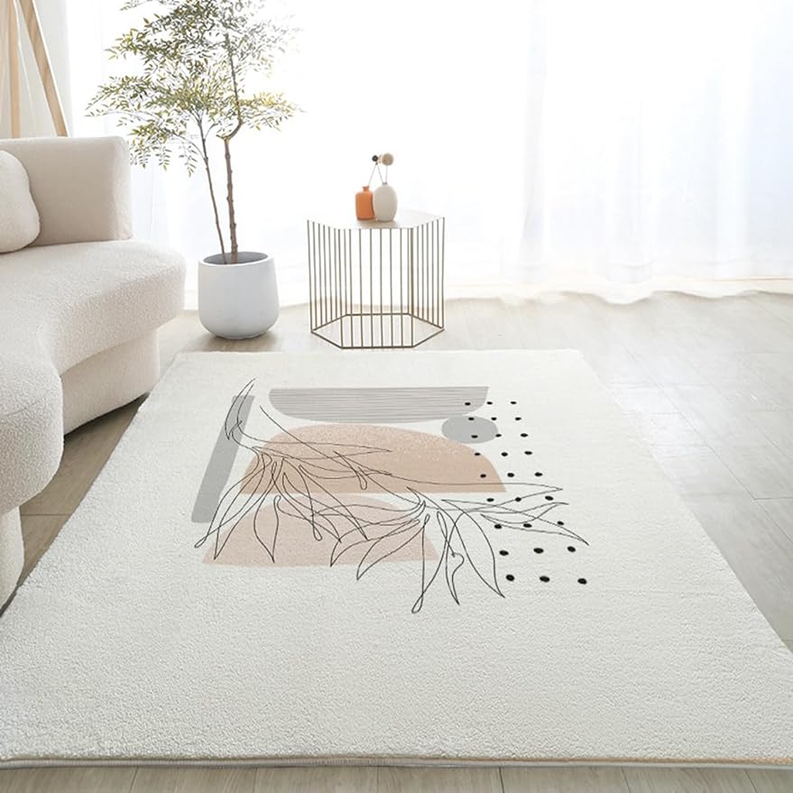 「ORRMALL」カーペット ラグマット ラグ 滑り止め付き センターカーペット 模造カシミヤ 3畳4畳5畳6畳 厚み 長方形 絨毯 抗菌防臭 防ダニ 床暖房対応 シャギーラグ 絨毯 滑り止め付き ふわふわ サラサラ 長方形 カラフルパターン ORFYR-32(120*160cm約1畳)