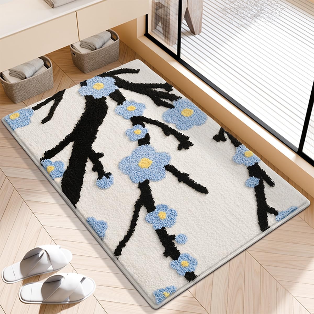 バスマット 60×40cm お風呂マット 速乾 洗える 抗菌防臭 大判 ソフト おしゃれ マイクロファイバー タオル地 安い 厚手 ORYSD14