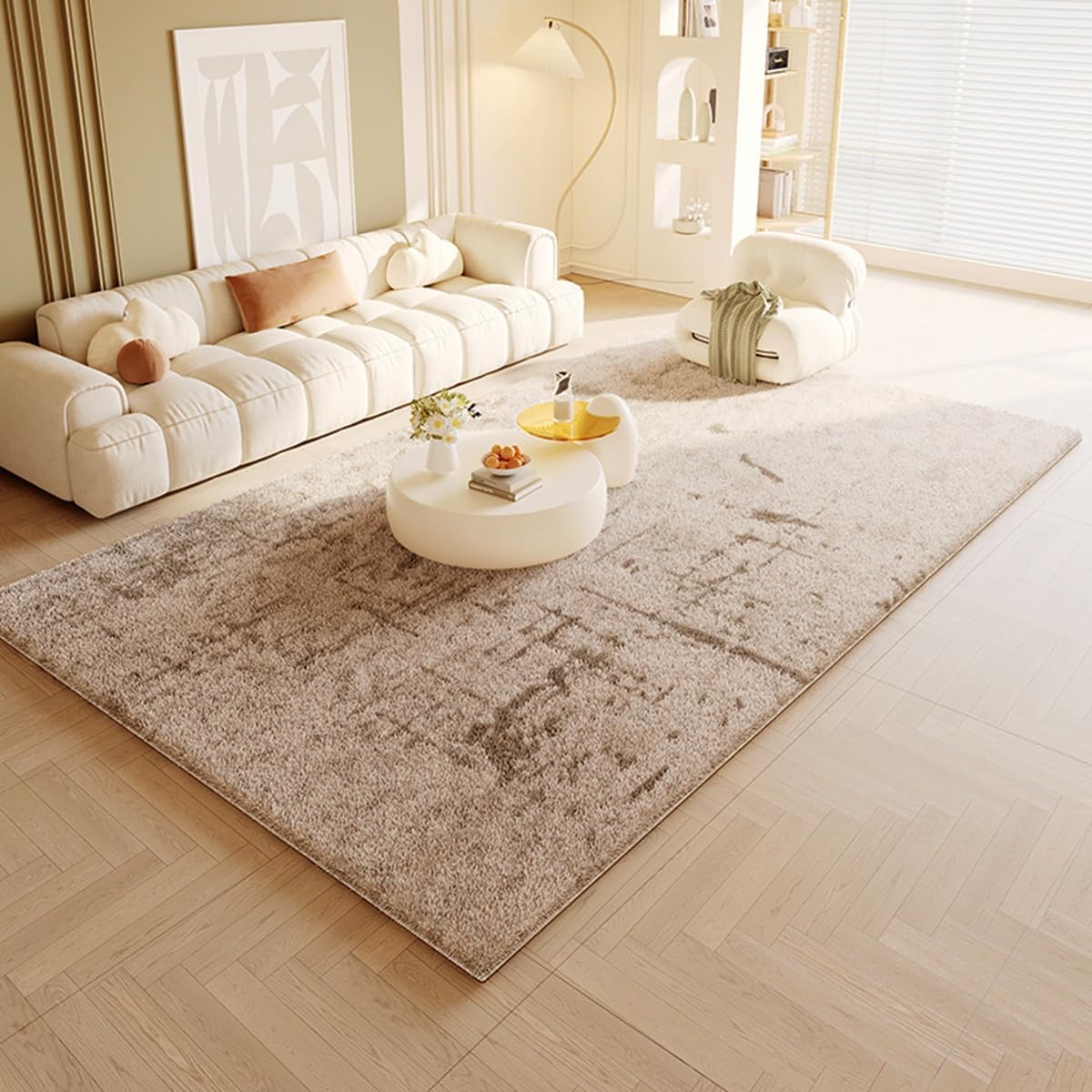 Frisence カーペット ラグマット 絨毯 厚手 防寒 床暖房対応 滑り止め付き 洗える 低ホコリ 防ダニ インテリア ホットカーペット対応 お手入れ簡単 耐久性 耐摩耗性 防音機能 FRIDT35A