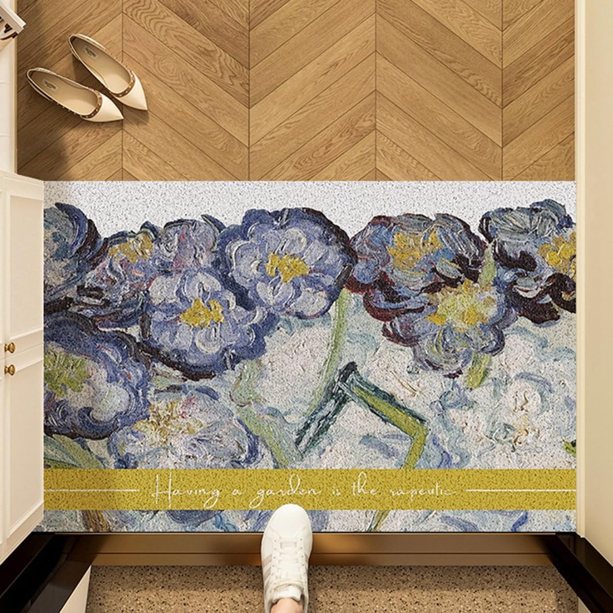 「Tuokus」玄関マット ドアマット 泥落としマット フロアマット マット キッチンマット タイルカーペット 床マット 屋外 滑り止め 耐磨耗性 速乾 吸水 洗える 店舗 飲食店 オフィス 事務所 XGDianj60 45*75cm