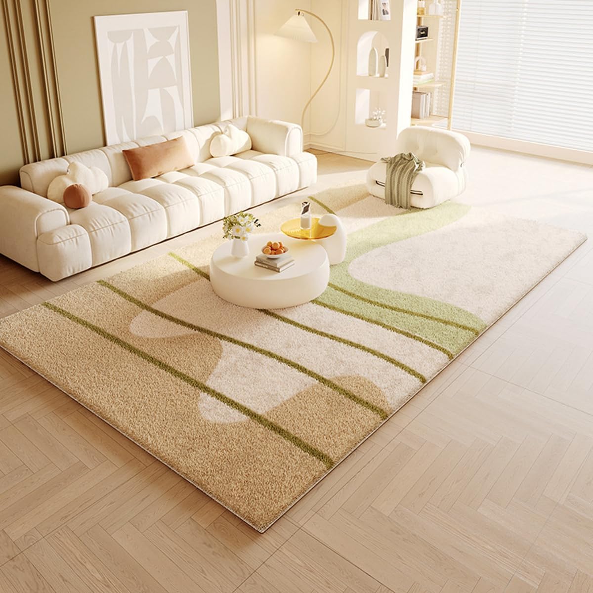 Frisence カーペット ラグマット 絨毯 厚手 防寒 床暖房対応 滑り止め付き 洗える 低ホコリ 防ダニ インテリア ホットカーペット対応 お手入れ簡単 耐久性 耐摩耗性 防音機能 FRIDT35A