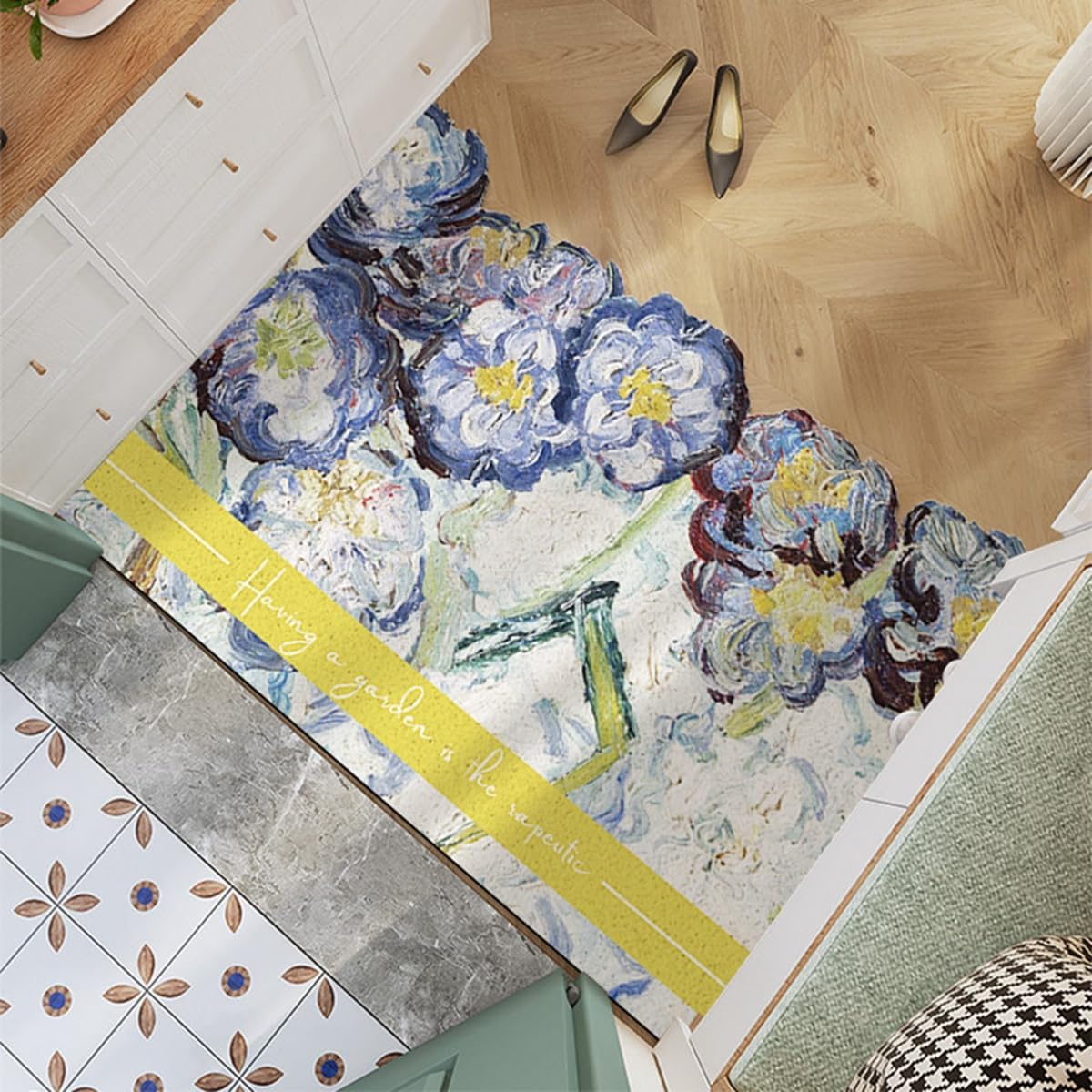 「Tuokus」玄関マット ドアマット 泥落としマット フロアマット マット キッチンマット タイルカーペット 床マット 屋外 滑り止め 耐磨耗性 速乾 吸水 洗える 店舗 飲食店 オフィス 事務所 TXGj18A