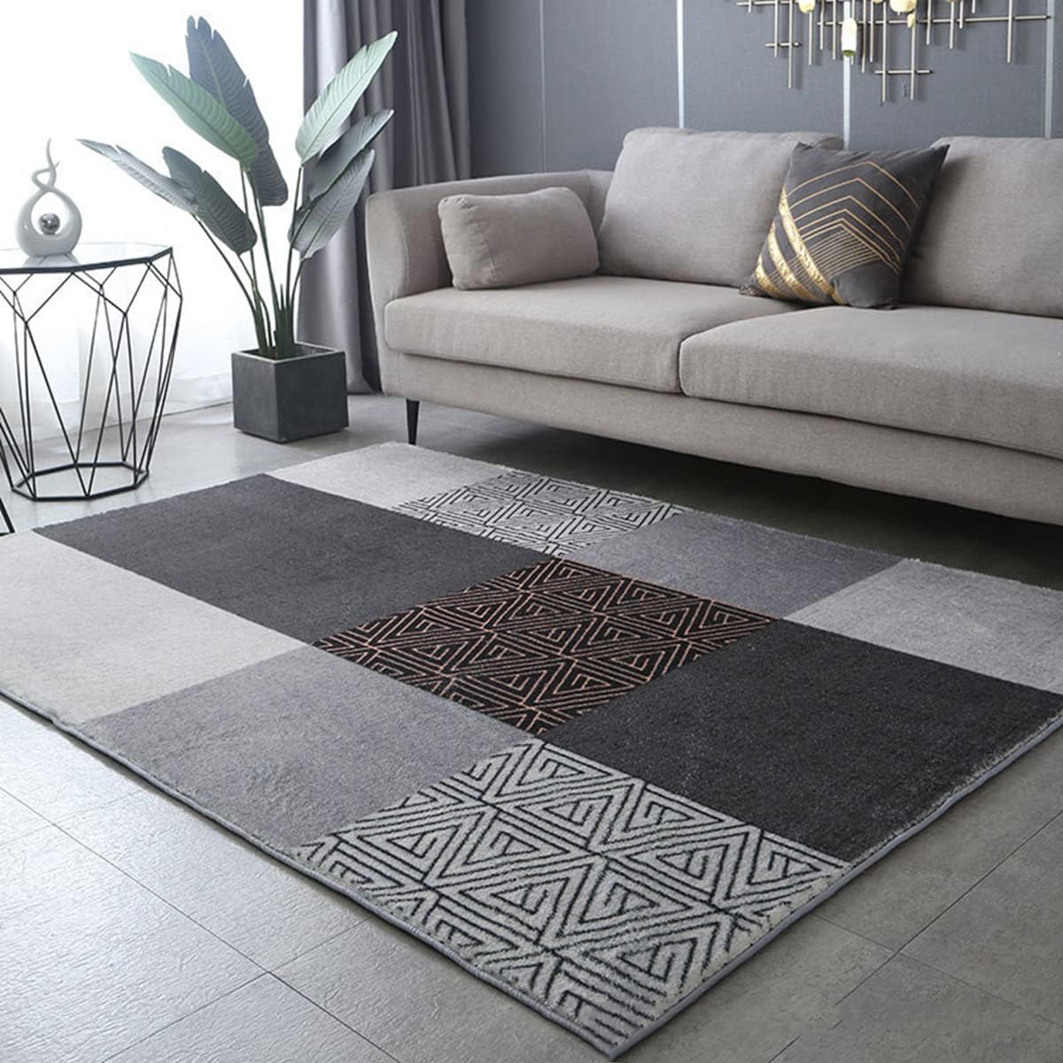 「Tuokus」カーペット 洗える ふわふわラグ 厚い 絨毯 抽象 模造カシミア イミテーションカシミア ラグマット 防ダニ 3畳4畳5畳6畳 かわいい 抗菌 消臭 滑り止め付き サラサラ 長方形 夏秋冬 140*200cm