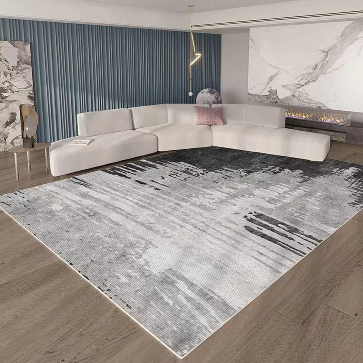 「ORRMALL」カーペット ラグマット 模造カシミヤ シャギーラグ センターカーペット 厚い 滑り止め付き 3畳4畳5畳6畳 絨毯 抗菌防臭 防ダニ 床暖房対応 滑り止め付き ふわふわ サラサラ 長方形 OFY05 (120*160cm約1畳)