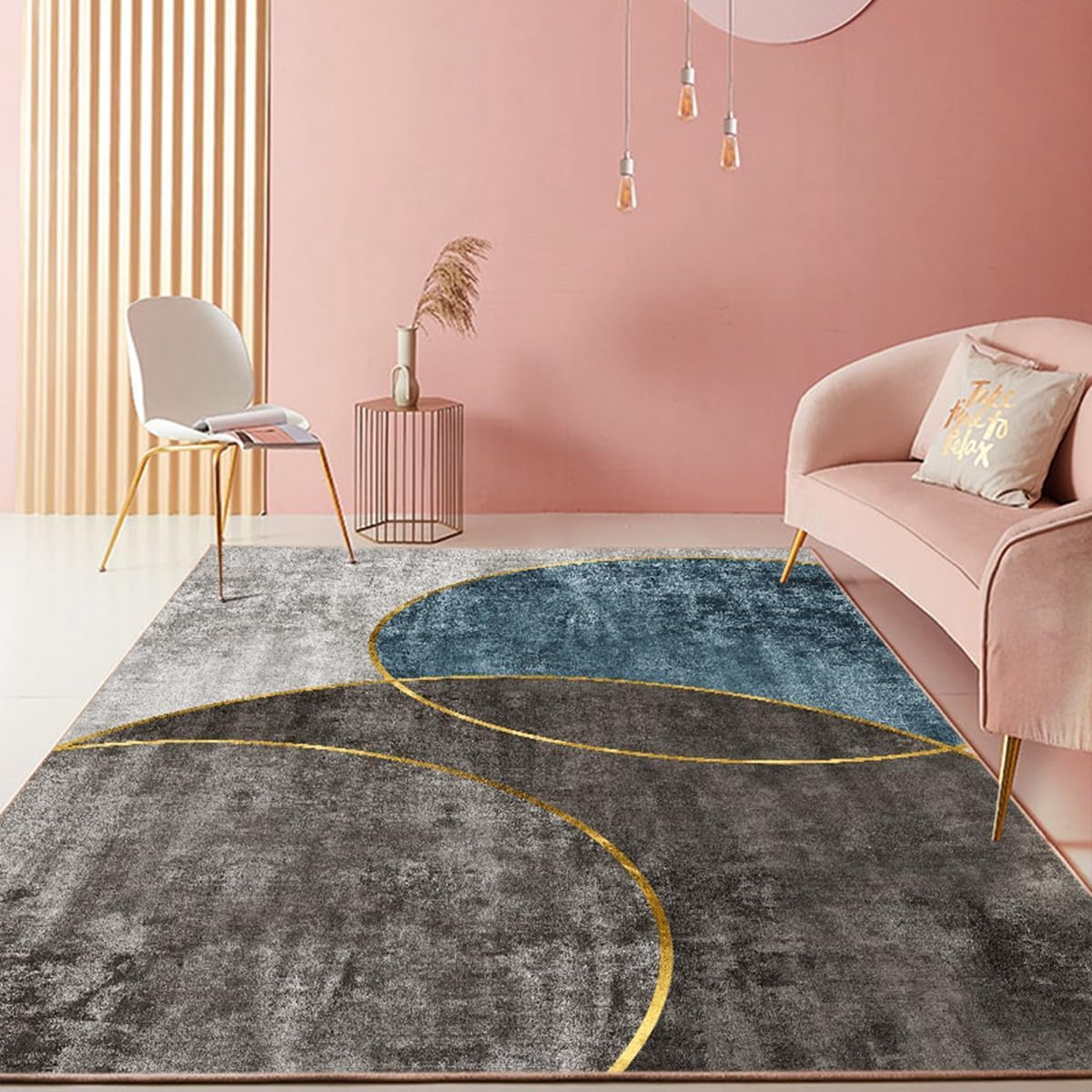 Tuokus カーペット 120×160cm 洗える ラグ 滑り止め付き 防音・防寒・床暖房対応 ラグマット 折りたたみ コンパクト収納可能 おしゃれ ふわふわ 北欧風 リビング 寝室 子供部屋用 FRIDT77A