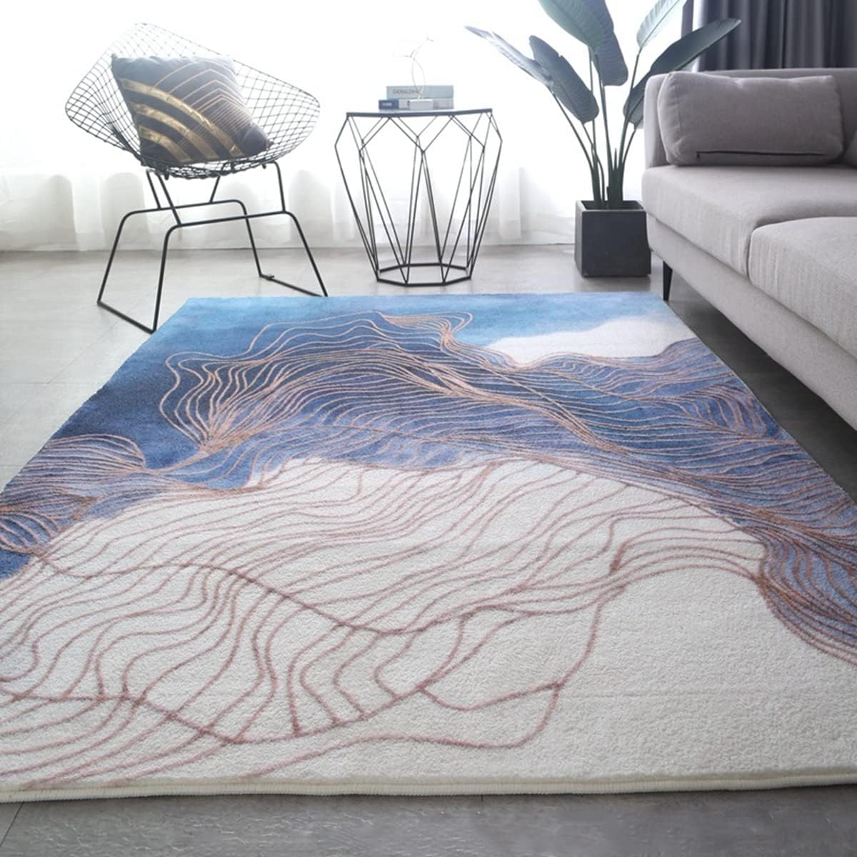 「ORRMALL」カーペット ラグマット 模造カシミヤ シャギーラグ センターカーペット 厚い 滑り止め付き 3畳4畳5畳6畳 長方形 OFY04 絨毯 抗菌防臭 防ダニ 床暖房対応 絨毯 滑り止め付き ふわふわ サラサラ 長方形 OFY04 (120*160cm約1畳)