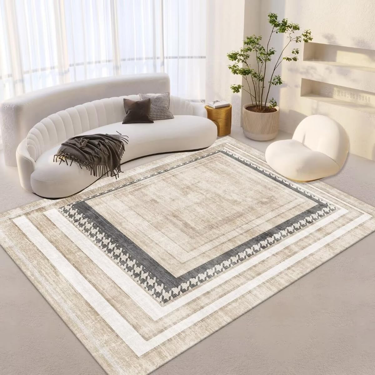 「Tuokus」ラグ カーペット 160×120cm ラグマット シャギーラグ 洗える ふわふわ 絨毯 厚手 3畳4畳5畳6畳 ホットカーペット&床暖房で使用可能 洗濯可 模造カシミアラグ 消臭 厚い滑り止め付き サラサラ イミテーションカシミア 模造カシミア TFYRj-300B