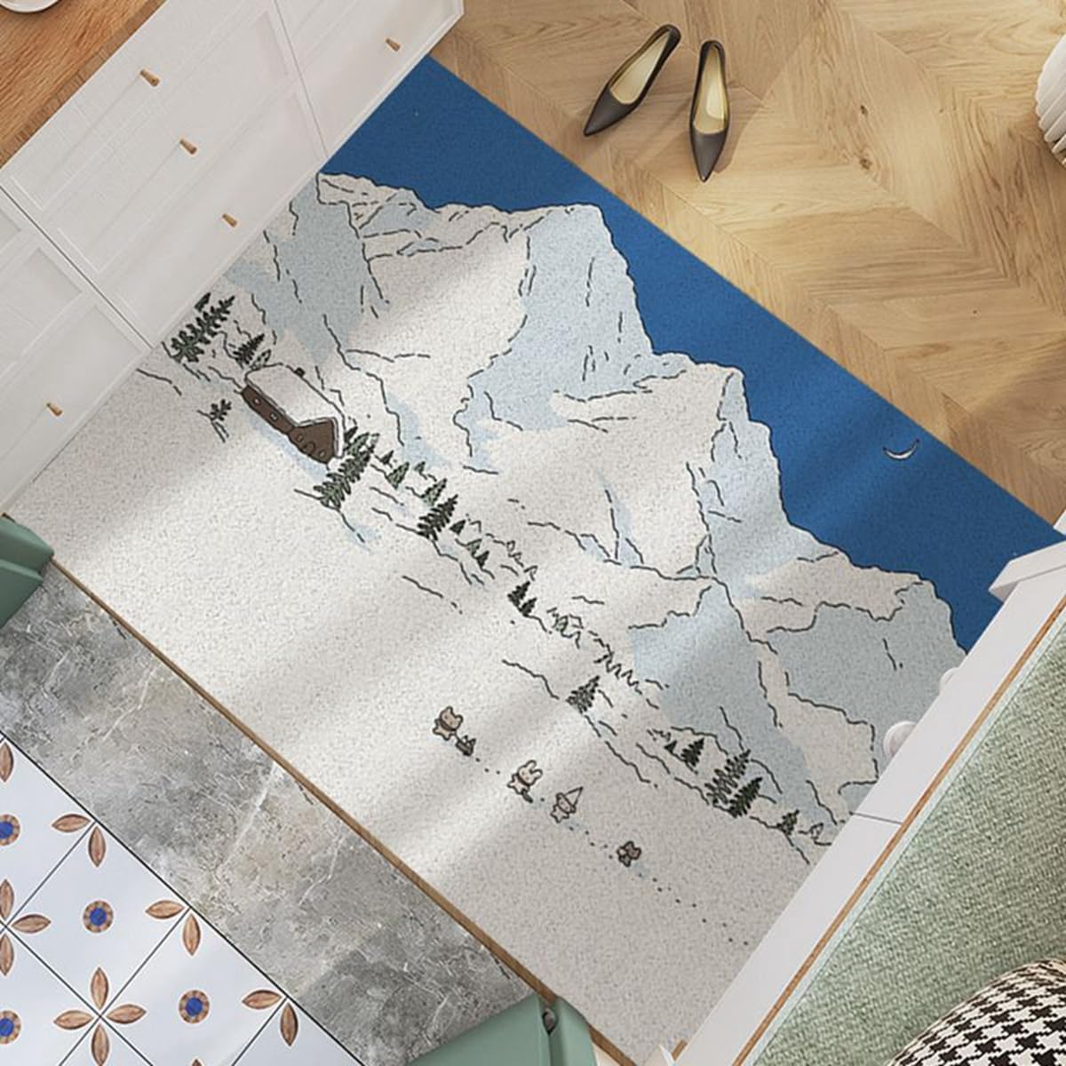 「Tuokus」玄関マット ドアマット 泥落としマット フロアマット マット キッチンマット タイルカーペット 床マット 屋外 滑り止め 耐磨耗性 速乾 吸水 洗える 店舗 飲食店 オフィス 事務所 TXGj18A