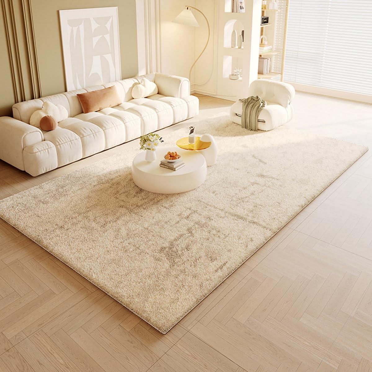 Frisence カーペット ラグマット 絨毯 厚手 防寒 床暖房対応 滑り止め付き 洗える 低ホコリ 防ダニ インテリア ホットカーペット対応 お手入れ簡単 耐久性 耐摩耗性 防音機能 FRIDT35A