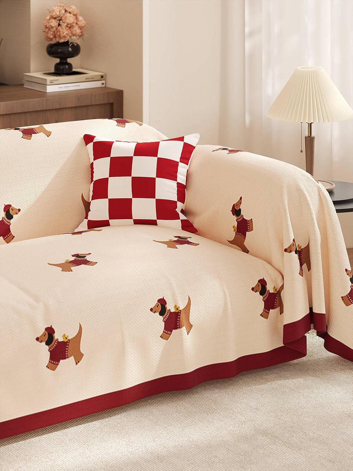 「Tuokus」ソファーカバー 180×180cm 2人掛け・3人掛け 肘付き 洗える ペットの引っかき傷防止 通気性 ふんわり おしゃれ 滑り止め付き 汚れ防止 防塵 オールシーズン対応 Sofajia62