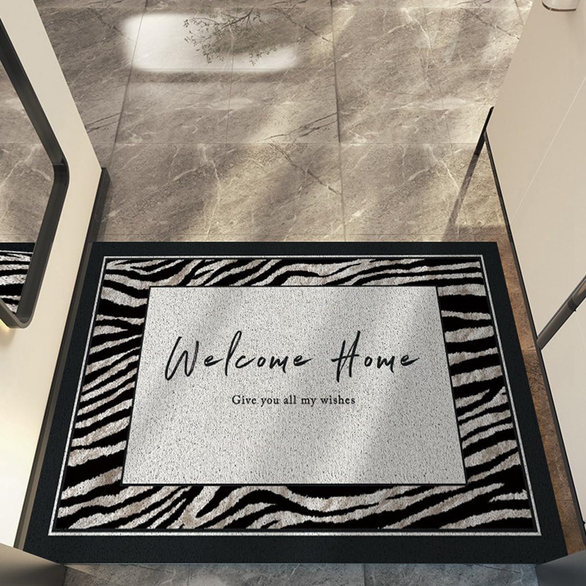 「Tuokus」玄関マット ドアマット 泥落としマット フロアマット マット キッチンマット タイルカーペット 床マット 屋外 滑り止め 耐磨耗性 速乾 吸水 洗える 店舗 飲食店 オフィス 事務所 XGDianj73 45*75cm