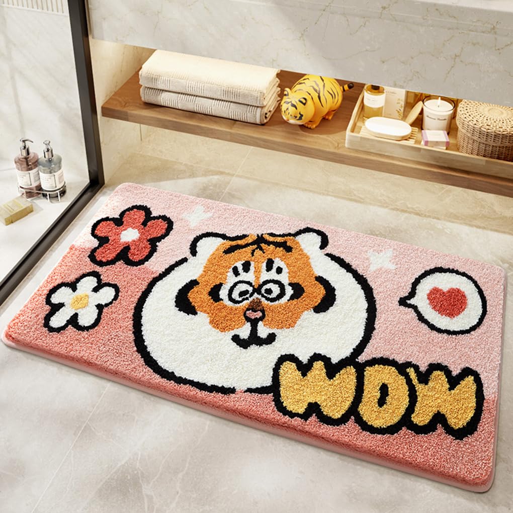 バスマット 50×80cm 吸水速乾 ふわふわ マイクロファイバー 滑り止め付き 抗菌防臭 厚手 洗濯機対応 乾きやすい お風呂マット 脱衣所 洗面所用 おしゃれ 北欧風 ORYSD125