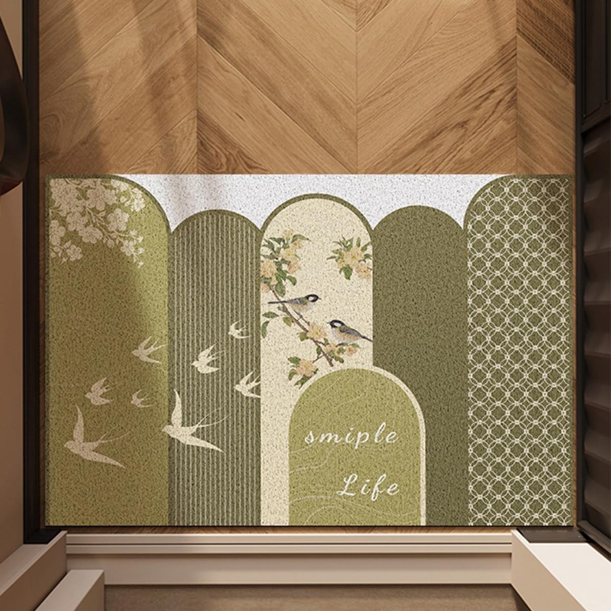 「Tuokus」玄関マット ドアマット 泥落としマット フロアマット マット キッチンマット タイルカーペット 床マット 屋外 滑り止め 耐磨耗性 速乾 吸水 洗える 店舗 飲食店 オフィス 事務所 XGDianj56 45*75cm