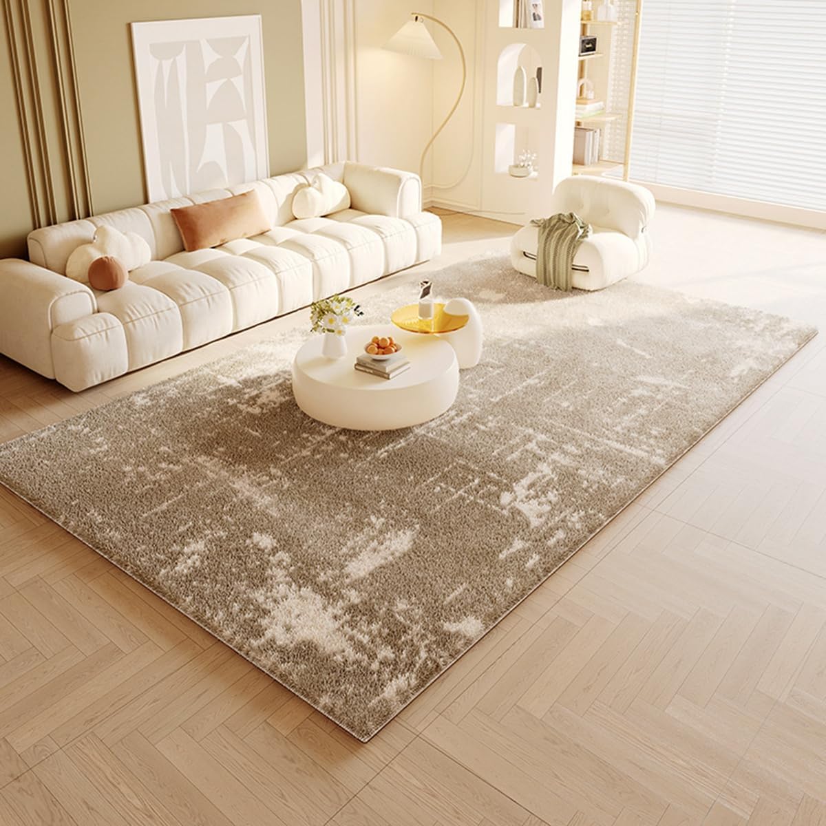 Frisence カーペット ラグマット 絨毯 厚手 防寒 床暖房対応 滑り止め付き 洗える 低ホコリ 防ダニ インテリア ホットカーペット対応 お手入れ簡単 耐久性 耐摩耗性 防音機能 FRIDT35A