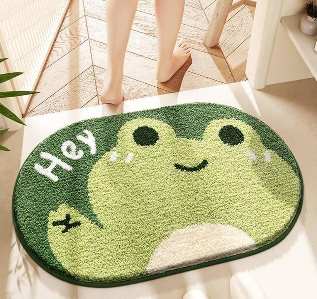 バスマット 40×60cm 吸水速乾 ふわふわ マイクロファイバー 滑り止め付き 抗菌防臭 厚手 洗濯機対応 乾きやすい お風呂マット 脱衣所 洗面所用 おしゃれ 北欧風 ORYSD98