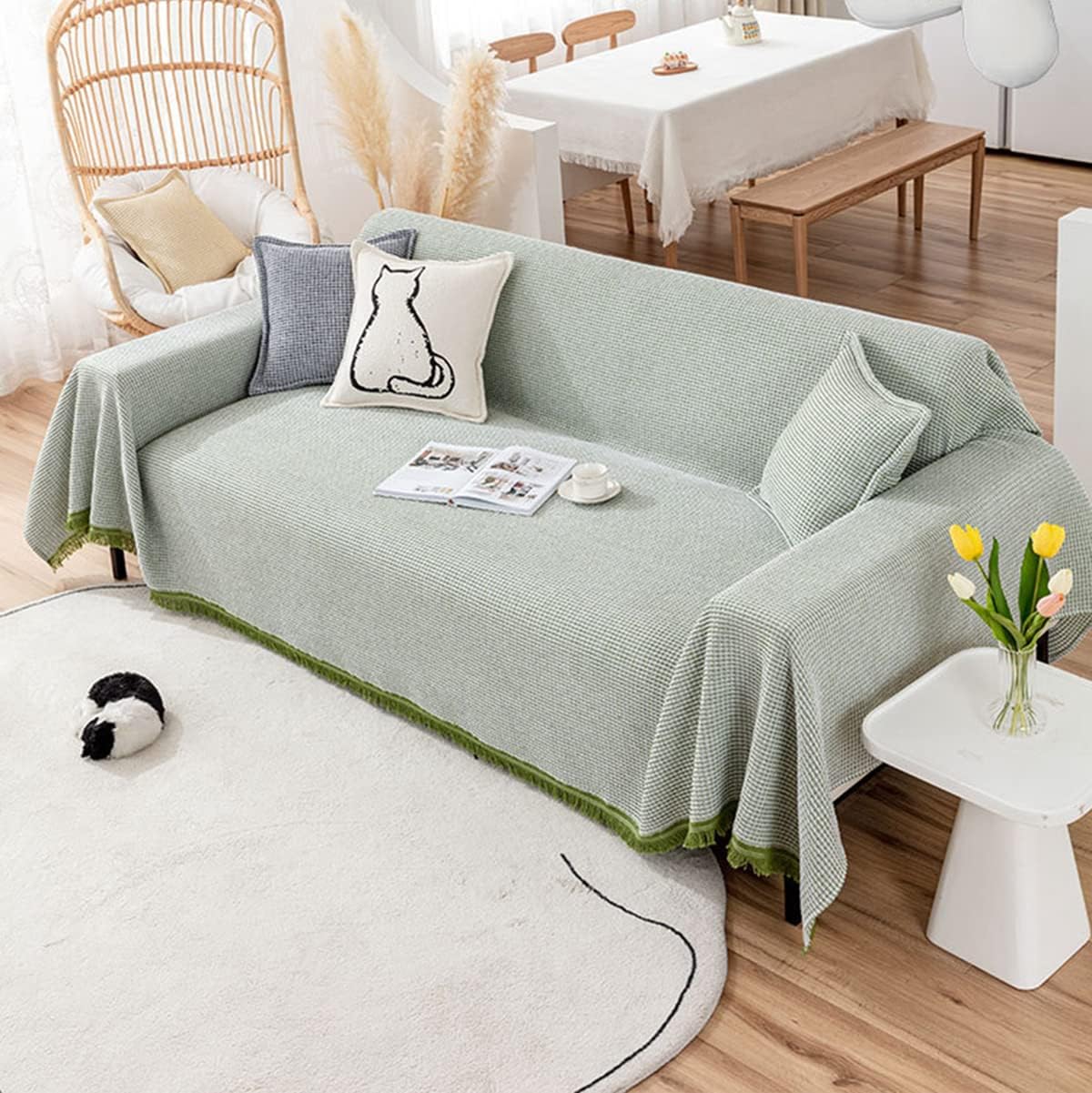 「Tuokus」ソファーカバー 肘付き 一人掛け 二人掛け 三人掛け 肘あり ソファパッド ソファカバー ペットの引っかき傷防止 クッション ソファー スリップ 洗える 防水 防塵 無地 大きいサイズ より厚く SFJ-18