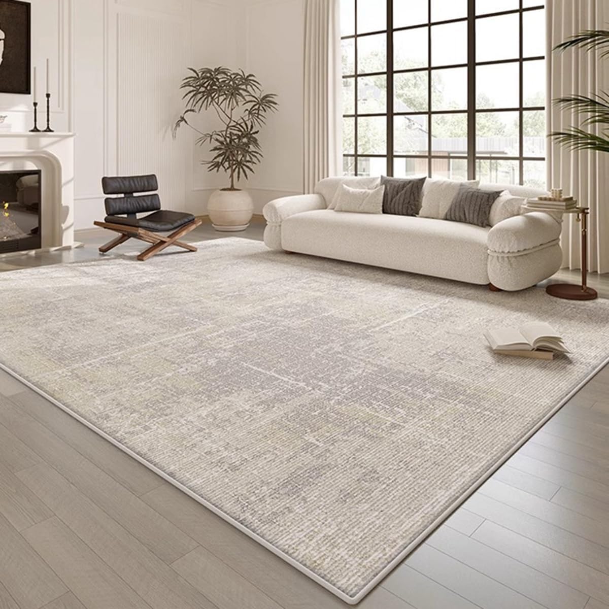 「ORRMALL」カーペット ラグマット ラグ 滑り止め付き センターカーペット 模造カシミヤ 3畳4畳5畳6畳 厚み 長方形 絨毯 抗菌防臭 防ダニ 床暖房対応 シャギーラグ 絨毯 滑り止め付き ふわふわ サラサラ 長方形 カラフルパターン ORFYR126