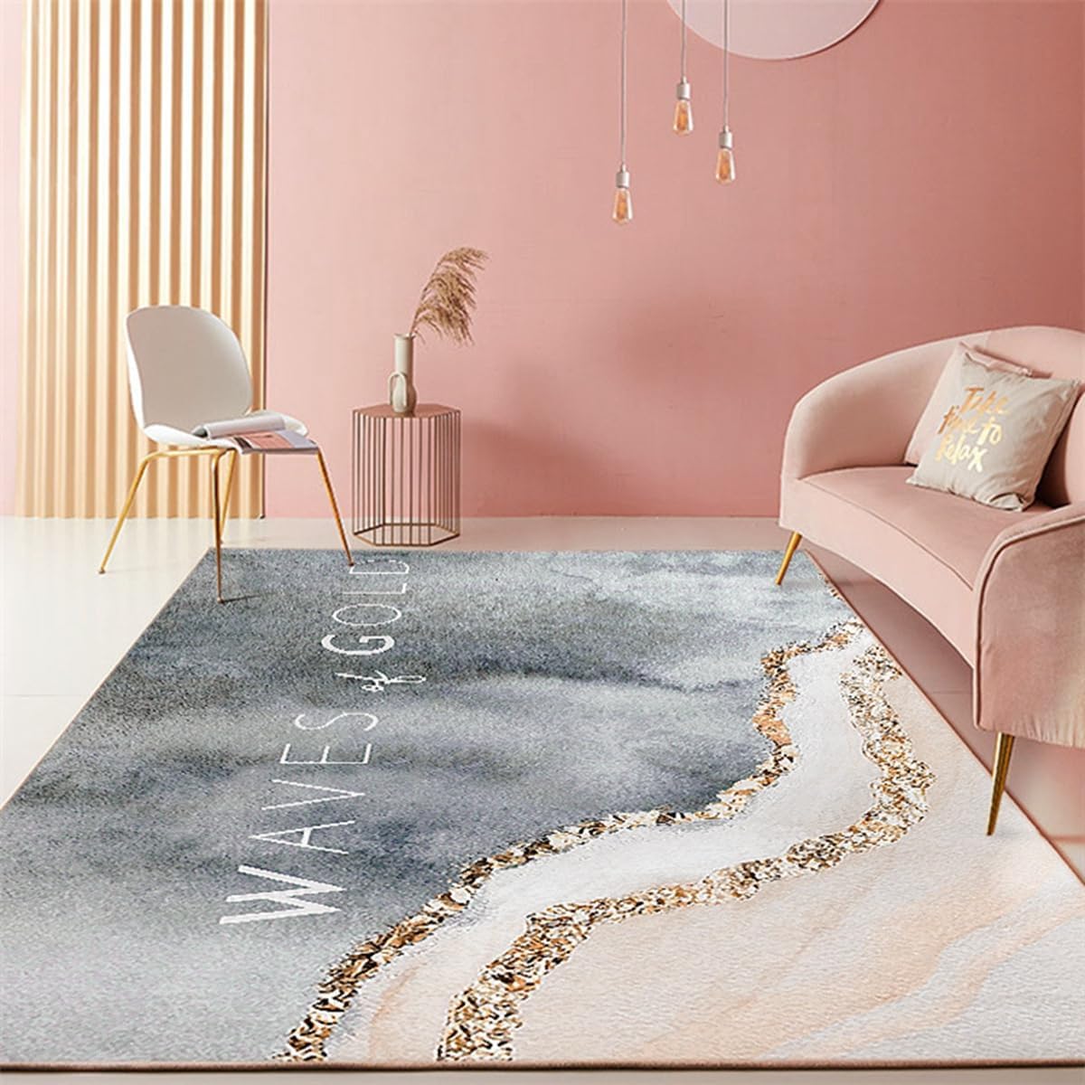 Tuokus カーペット 120×160cm 洗える ラグ 滑り止め付き 防音・防寒・床暖房対応 ラグマット 折りたたみ コンパクト収納可能 おしゃれ ふわふわ 北欧風 リビング 寝室 子供部屋用 FRIDT77B