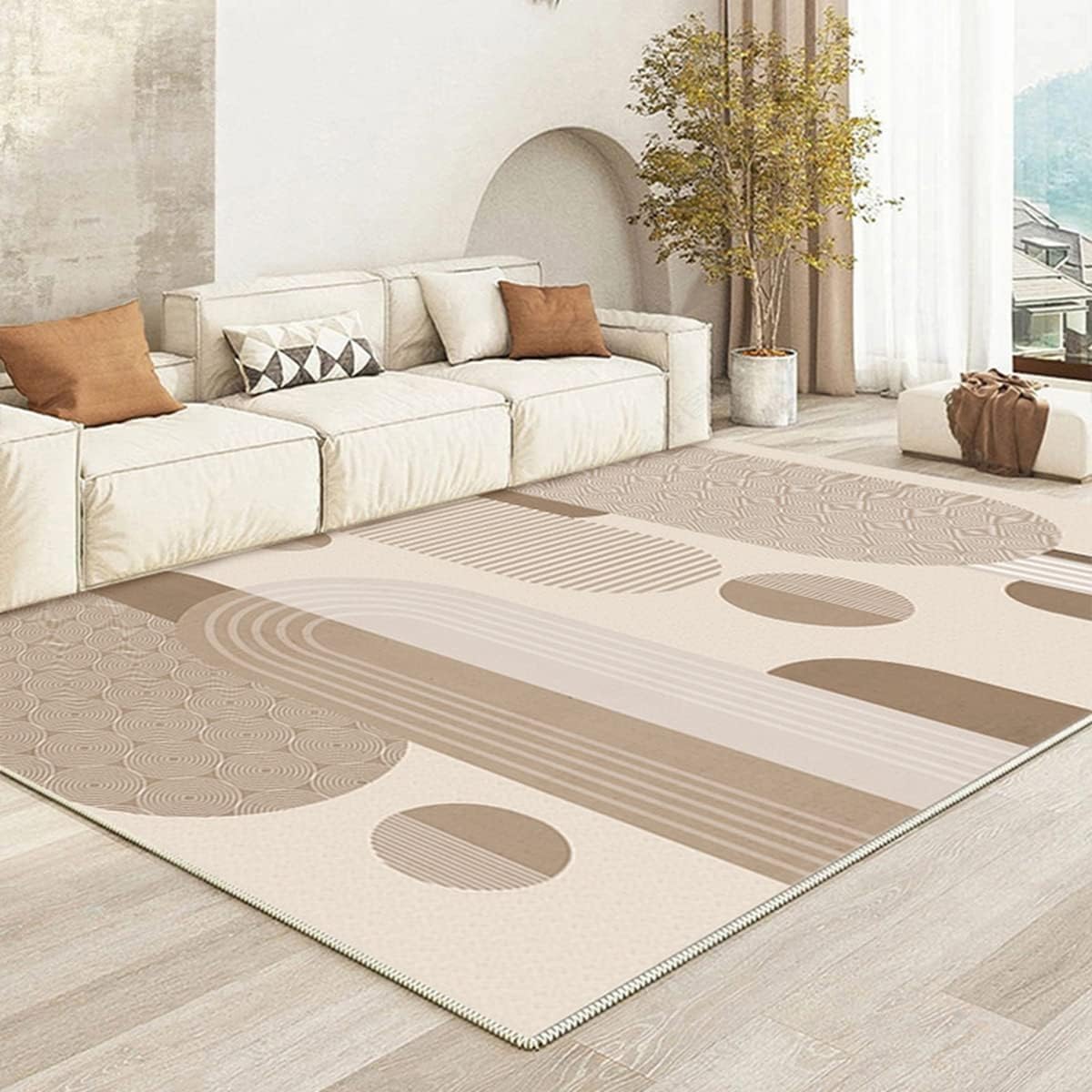 Frisence カーペット ラグマット 絨毯 厚手 防寒 床暖房対応 滑り止め付き 洗える 低ホコリ 防ダニ インテリア ホットカーペット対応 お手入れ簡単 耐久性 耐摩耗性 防音機能 FRIDT60