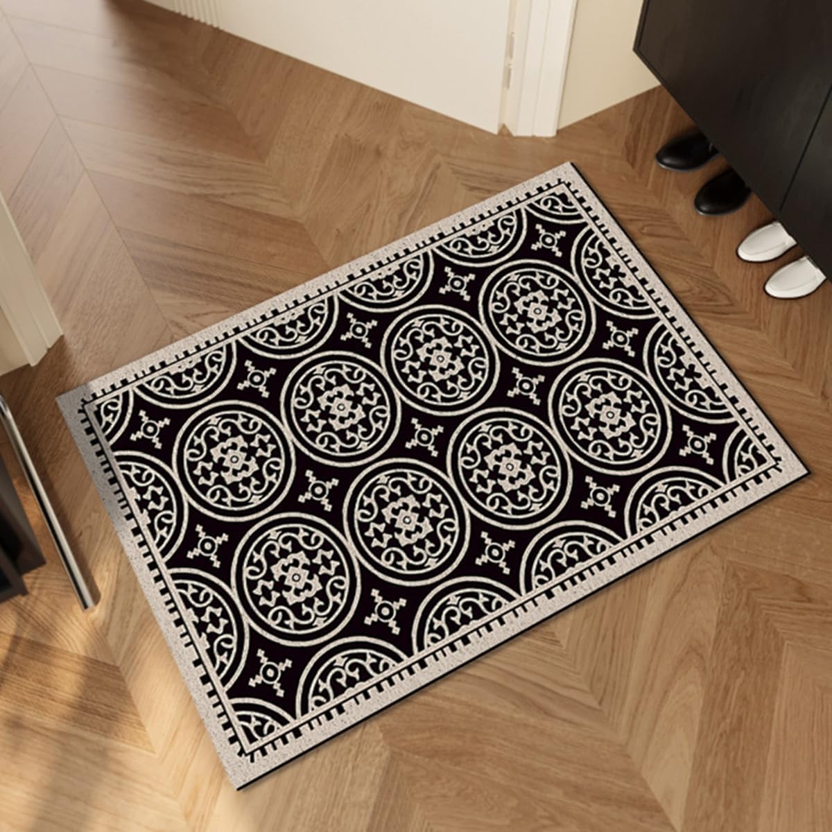 「Tuokus」玄関マット ドアマット 泥落としマット フロアマット マット キッチンマット タイルカーペット 床マット 屋外 滑り止め 耐磨耗性 速乾 吸水 洗える 店舗 飲食店 オフィス 事務所 XGDianj55 45*75cm