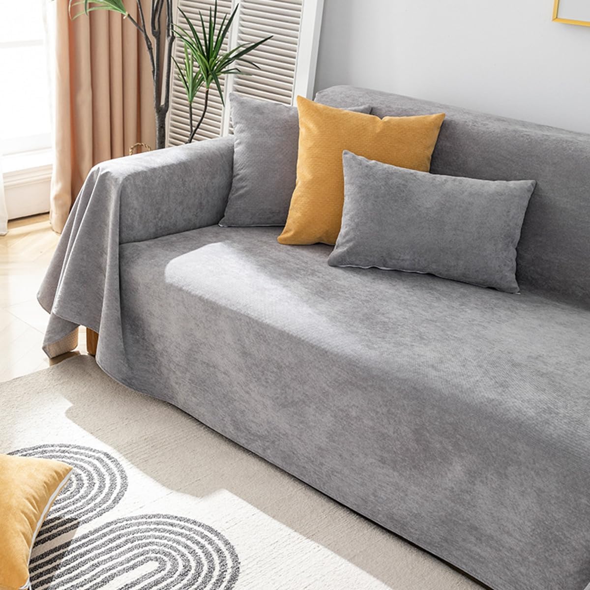 「Tuokus」ソファーカバー 肘付き 一人掛け 二人掛け 三人掛け 肘あり ソファパッド ソファカバー ペットの引っかき傷防止 クッション ソファー スリップ 洗える 防塵 無地 特大ソファーカバー 防水
