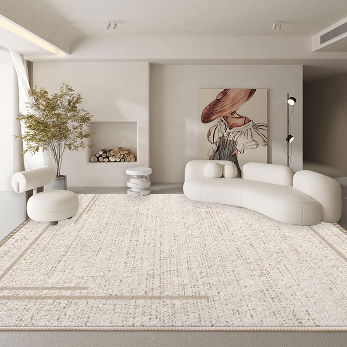 Frisence カーペット 120×160cm 洗える ラグ 滑り止め付き 防音・防寒・床暖房対応 ラグマット 折りたたみ コンパクト収納可能 おしゃれ ふわふわ 北欧風 リビング 寝室 子供部屋用 FRIDT69