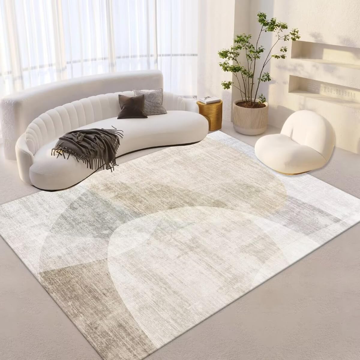 「Tuokus」ラグ カーペット 160×120cm ラグマット シャギーラグ 洗える ふわふわ 絨毯 厚手 3畳4畳5畳6畳 ホットカーペット&床暖房で使用可能 洗濯可 模造カシミアラグ 消臭 厚い滑り止め付き サラサラ イミテーションカシミア 模造カシミア TFYRj-300B