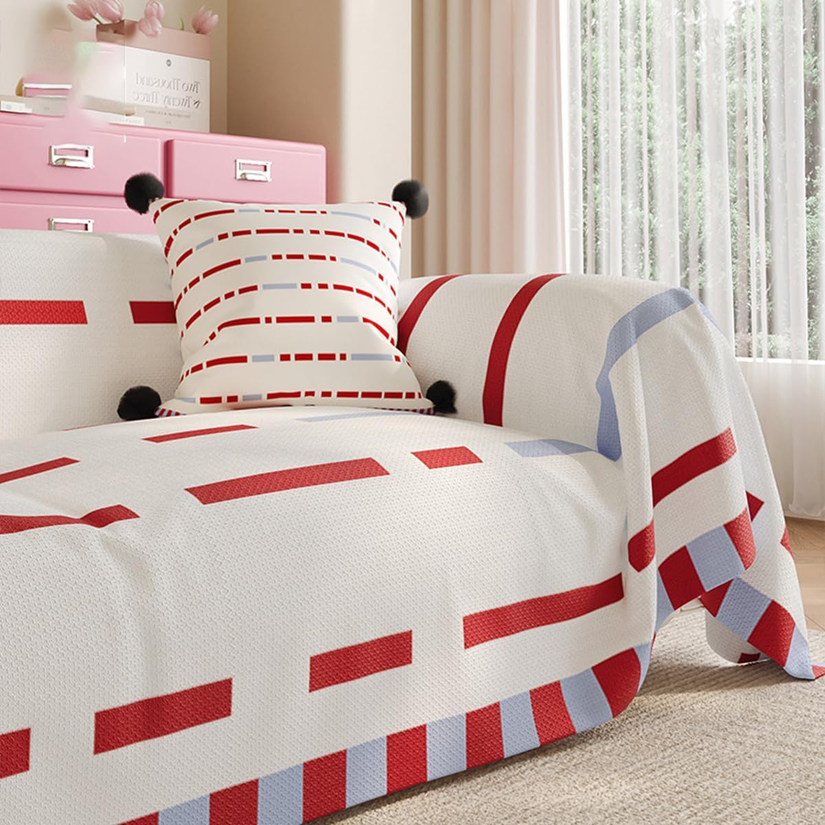 「Tuokus」ソファーカバー クッションカバー 45×45cm ふんわり 柔らか素材 おしゃれ 北欧風 通気性 洗える 防塵 汚れ防止 ソファー・ベッド Sofajia59