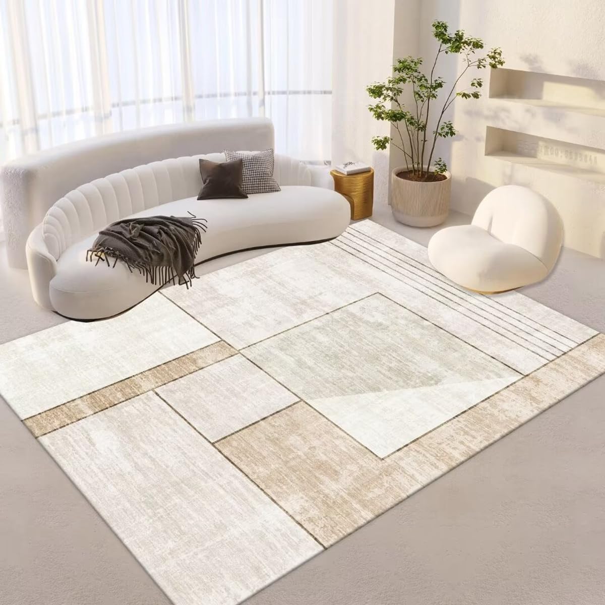 「Tuokus」ラグ カーペット 160×120cm ラグマット シャギーラグ 洗える ふわふわ 絨毯 厚手 3畳4畳5畳6畳 ホットカーペット&床暖房で使用可能 洗濯可 模造カシミアラグ 消臭 厚い滑り止め付き サラサラ イミテーションカシミア 模造カシミア TFYRj-300B