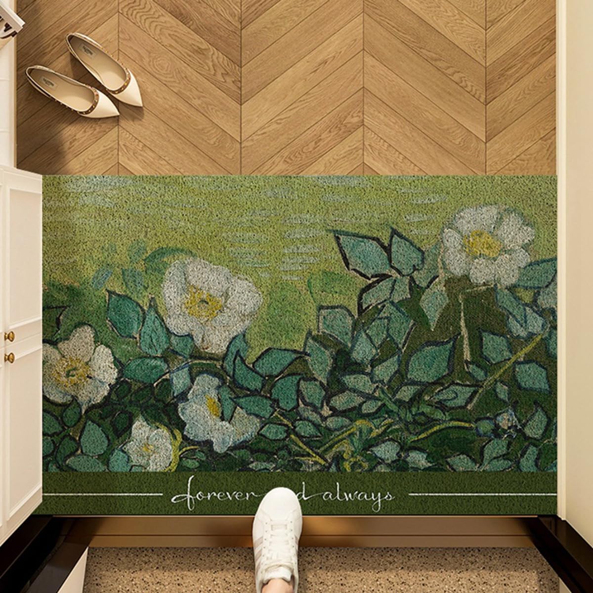 「Tuokus」玄関マット ドアマット 泥落としマット フロアマット マット キッチンマット タイルカーペット 床マット 屋外 滑り止め 耐磨耗性 速乾 吸水 洗える 店舗 飲食店 オフィス 事務所 XGDianj60 45*75cm