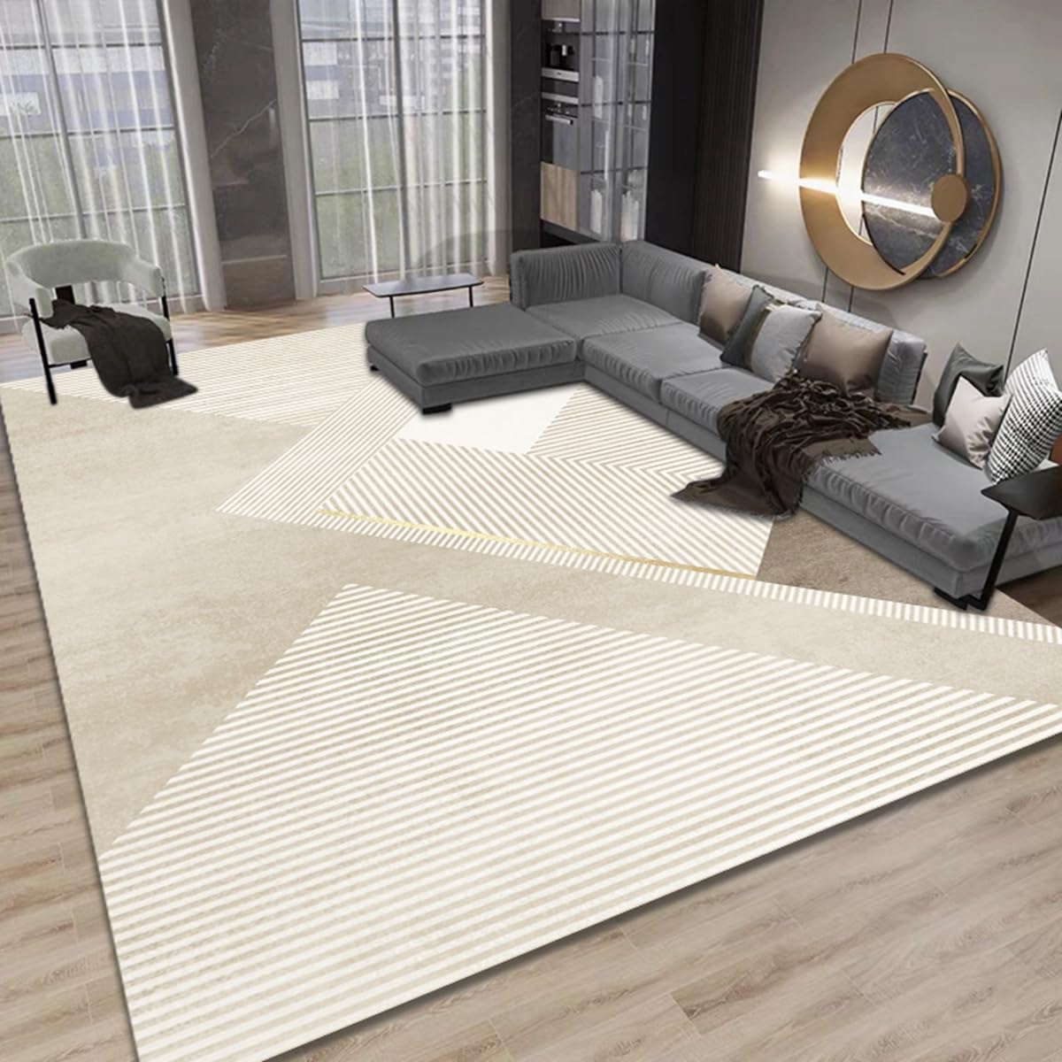 「ORRMALL」カーペット ラグマット ラグ 滑り止め付き センターカーペット 模造カシミヤ 3畳4畳5畳6畳 厚み 長方形 絨毯 抗菌防臭 防ダニ 床暖房対応 シャギーラグ 絨毯 滑り止め付き ふわふわ サラサラ 長方形 カラフルパターン ORFYR116