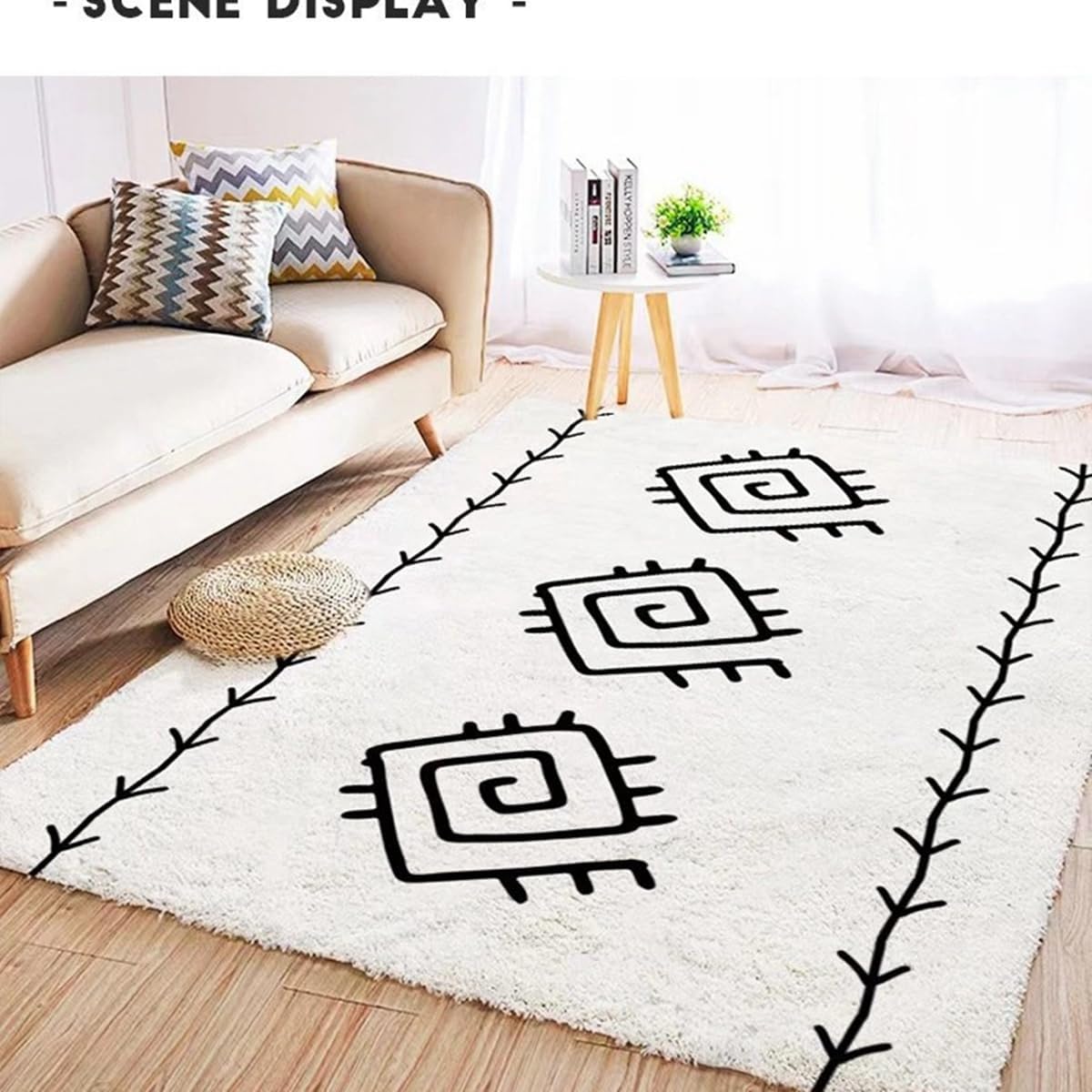 Frisence カーペット ラグマット 絨毯 厚手 防寒 床暖房対応 滑り止め付き 洗える 低ホコリ 防ダニ インテリア ホットカーペット対応 お手入れ簡単 耐久性 耐摩耗性 防音機能 FRIDT34