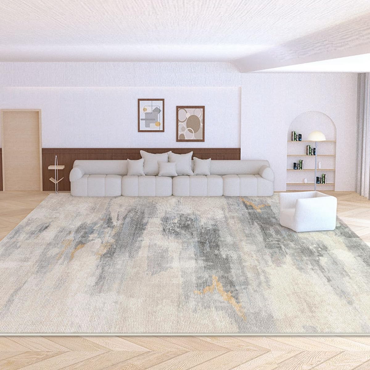 Frisence カーペット ラグマット 絨毯 厚手 防寒 床暖房対応 滑り止め付き 洗える 低ホコリ 防ダニ インテリア ホットカーペット対応 お手入れ簡単 耐久性 耐摩耗性 防音機能 FRIDT59 120*160cm