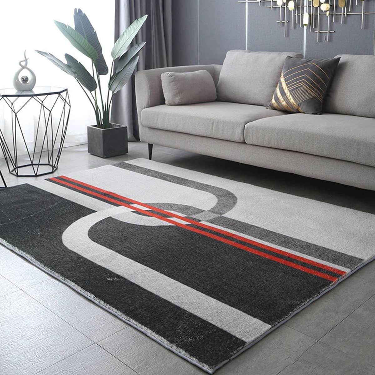 「Tuokus」カーペット 洗える ふわふわラグ 厚い 絨毯 抽象 模造カシミア イミテーションカシミア ラグマット 防ダニ 3畳4畳5畳6畳 かわいい 抗菌 消臭 滑り止め付き サラサラ 長方形 夏秋冬 140*200cm