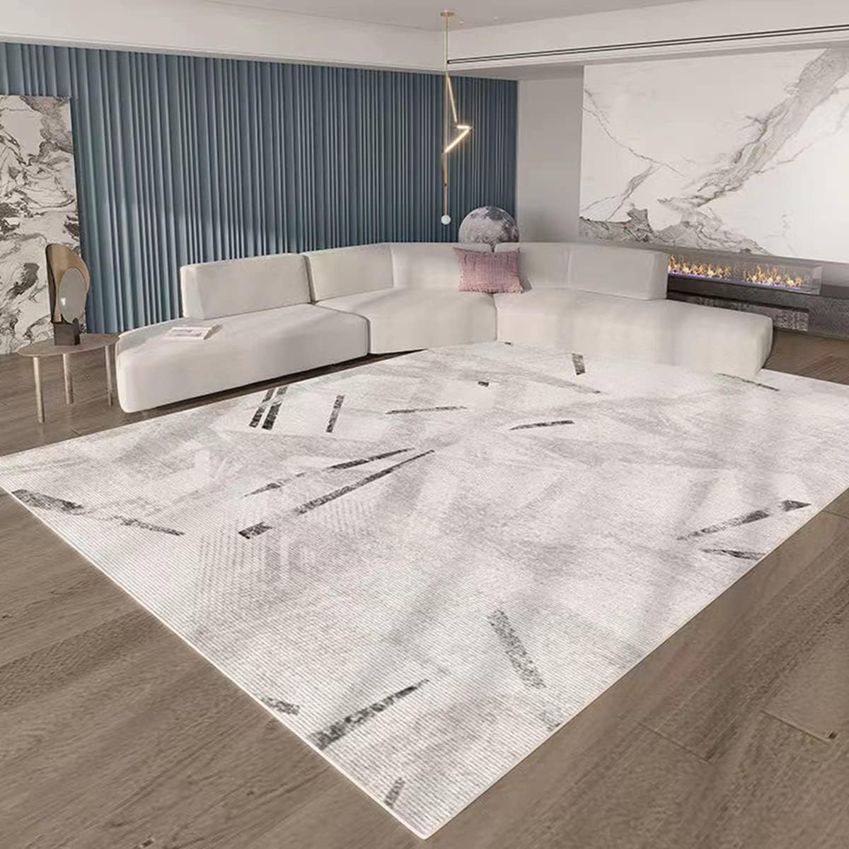 「ORRMALL」カーペット ラグマット 模造カシミヤ シャギーラグ センターカーペット 厚い 滑り止め付き 3畳4畳5畳6畳 絨毯 抗菌防臭 防ダニ 床暖房対応 滑り止め付き ふわふわ サラサラ 長方形 OFY05 (120*160cm約1畳)