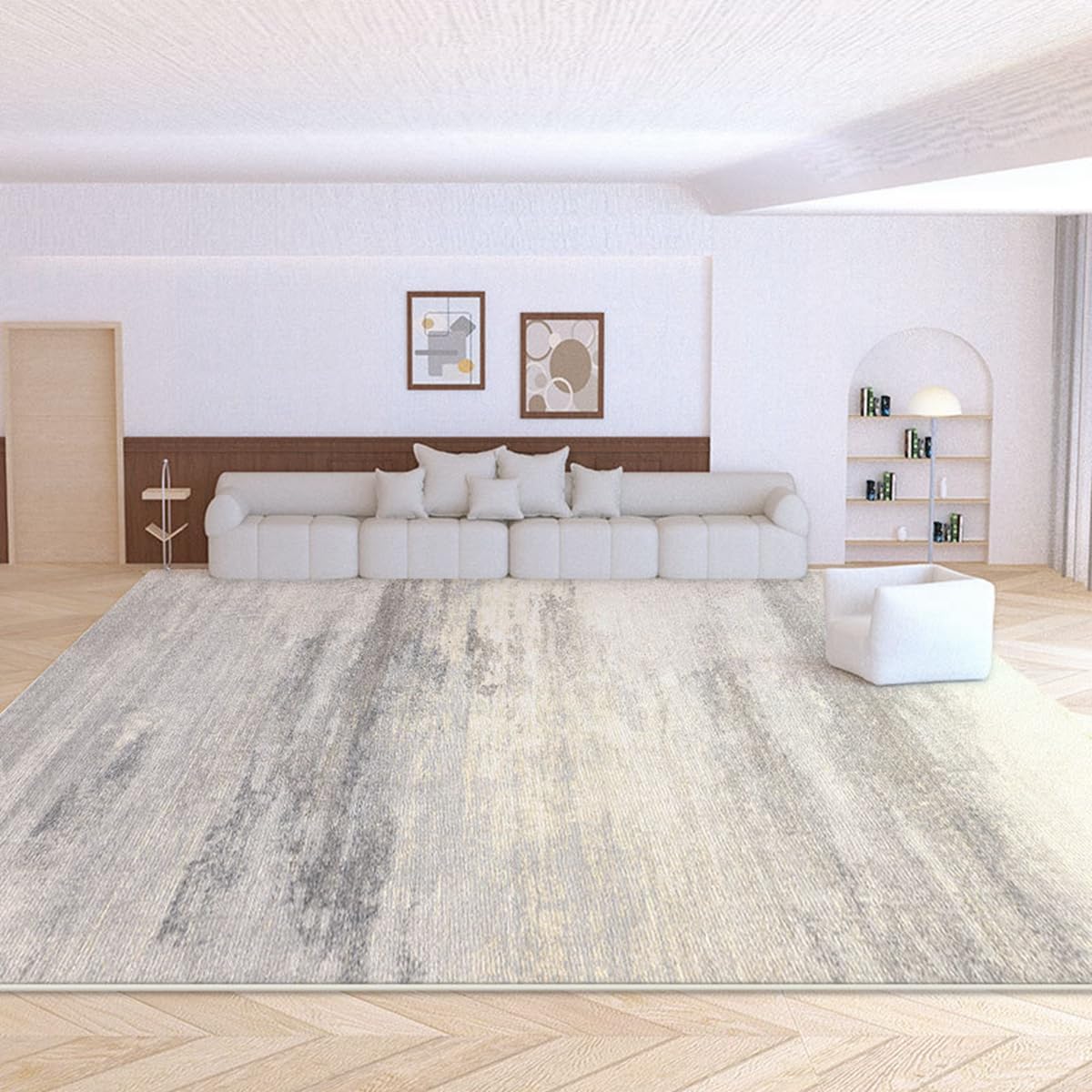 Frisence カーペット ラグマット 絨毯 厚手 防寒 床暖房対応 滑り止め付き 洗える 低ホコリ 防ダニ インテリア ホットカーペット対応 お手入れ簡単 耐久性 耐摩耗性 防音機能 FRIDT59 120*160cm