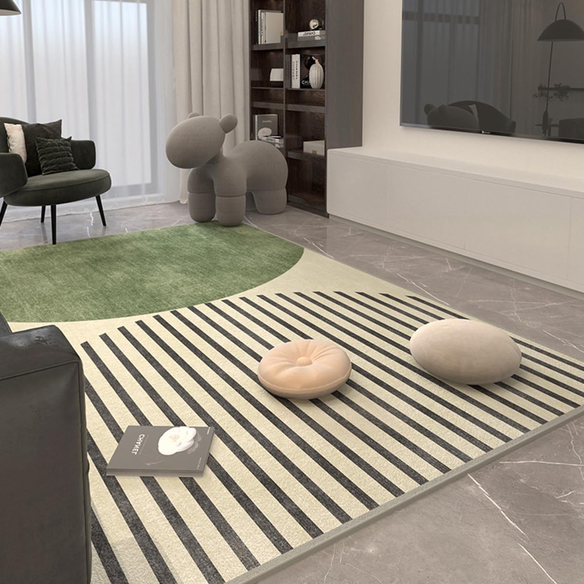 「ORRMALL」カーペット ラグマット ラグ 滑り止め付き センターカーペット 模造カシミヤ 3畳4畳5畳6畳 厚み 長方形 絨毯 抗菌防臭 防ダニ 床暖房対応 シャギーラグ 絨毯 滑り止め付き ふわふわ サラサラ 長方形 カラフルパターン ORFYR123