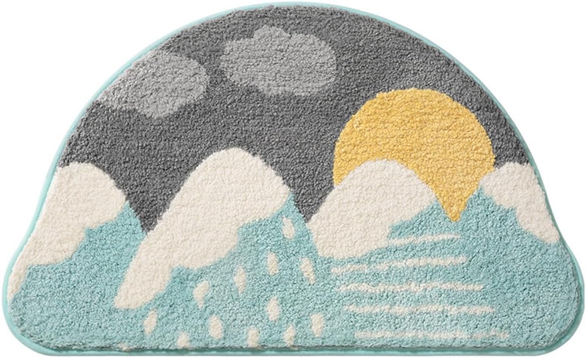 「Tuokus」バスマット 60×40cm 足拭きマット お風呂マット 玄関マット 吸水速乾滑り止め 風呂マット ふんわり 超厚い 吸水速乾 滑り止め ふわふわ 洗える 丸洗い可能 洗面所 脱衣所 浴室 キッチン 台所 TYSD48