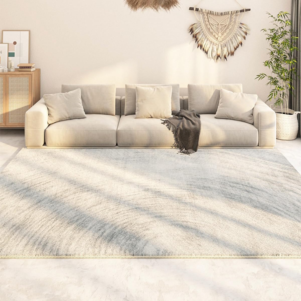 Frisence カーペット ラグマット 絨毯 厚手 防寒 床暖房対応 滑り止め付き 洗える 低ホコリ 防ダニ インテリア ホットカーペット対応 お手入れ簡単 耐久性 耐摩耗性 防音機能 FRIDT07