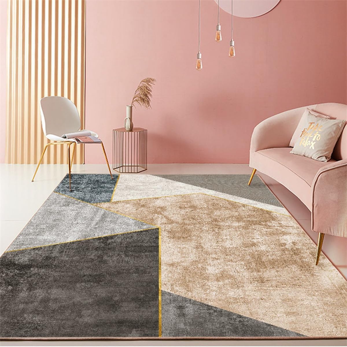 Tuokus カーペット 120×160cm 洗える ラグ 滑り止め付き 防音・防寒・床暖房対応 ラグマット 折りたたみ コンパクト収納可能 おしゃれ ふわふわ 北欧風 リビング 寝室 子供部屋用 FRIDT77A